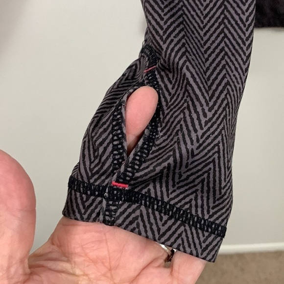 Athleta light jacket, black and gray with stripes on side. Very good condition - Picture 4 of 7